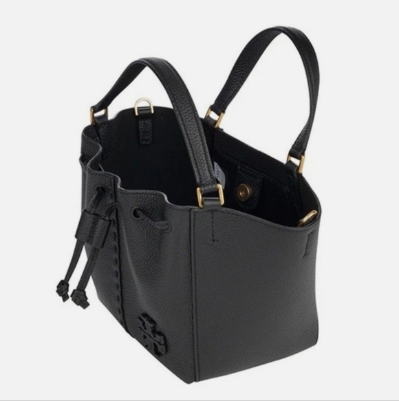 Tory Burch Magraw Dragonfly Black Leather Shoulder Bag - Picture 11 of 13